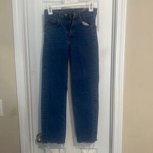 High waisted H&M dark blue jeans
